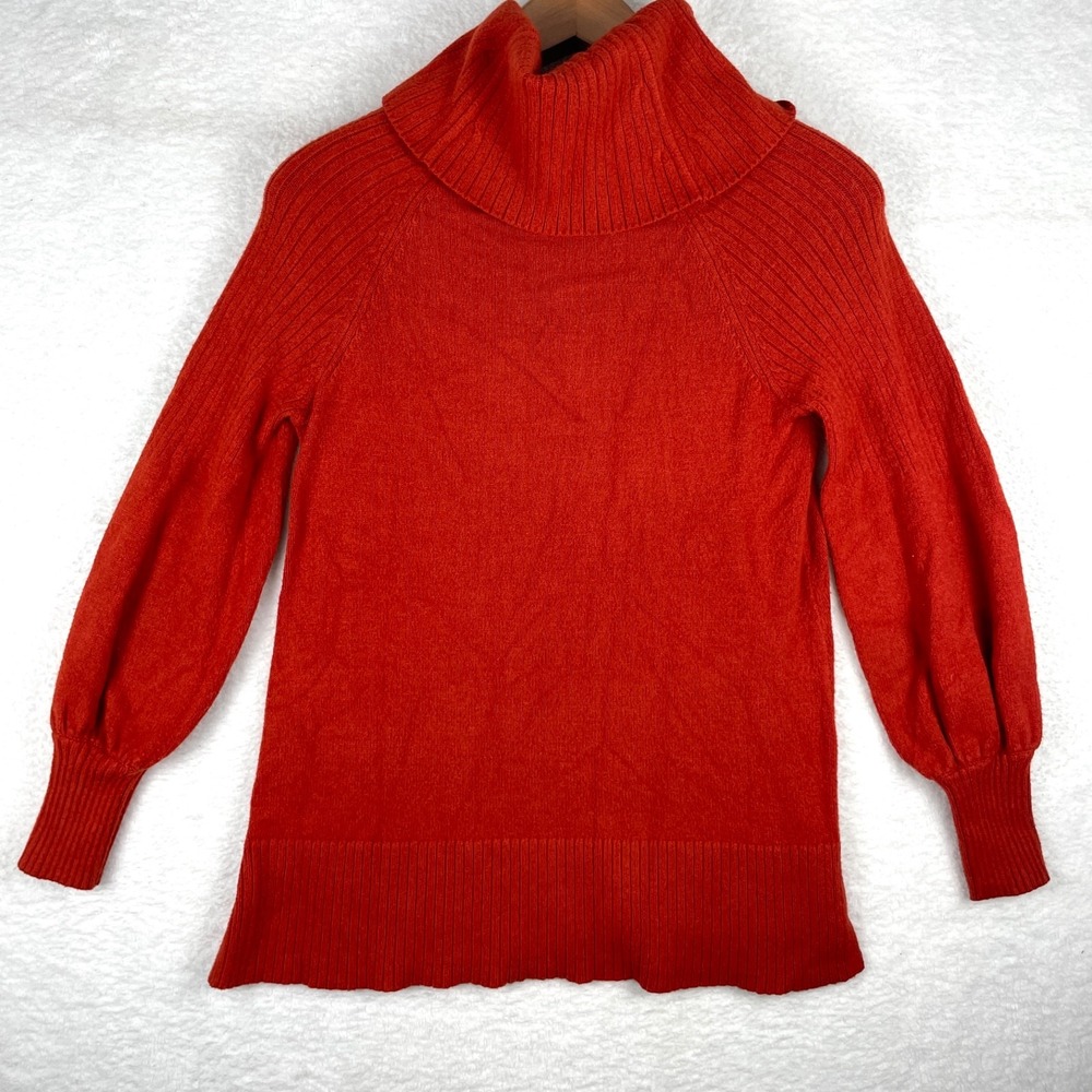 Anthropologie XS Paloma Pumpkin Cowl Neck Sweater Cozy Scandigirl Oversized Warm - Picture 3 of 15
